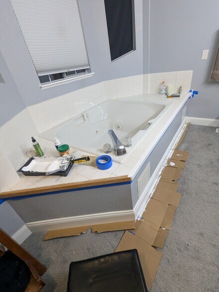 Master bedroom jet tub during remodel - 24028 25th Ave S