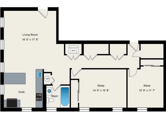 Floorplan - 1640 N Damen Apartments