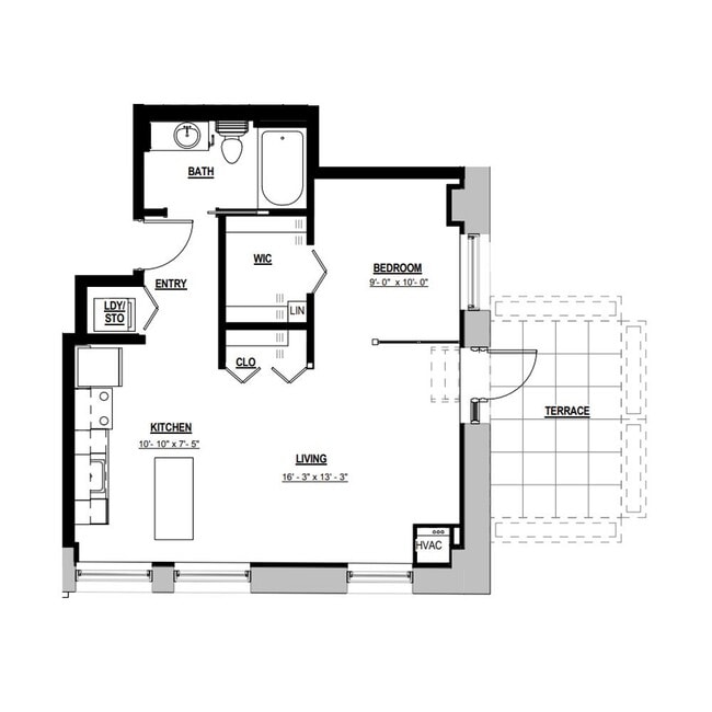 Floorplan - Parisian on Vine Apartments