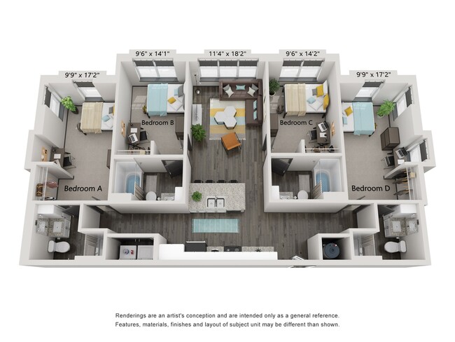 The Four Flat Plus Floorplan - Atlas Athens