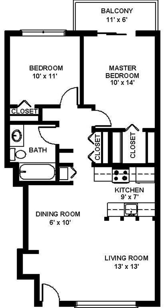 2BR/1BA - Maple Gardens