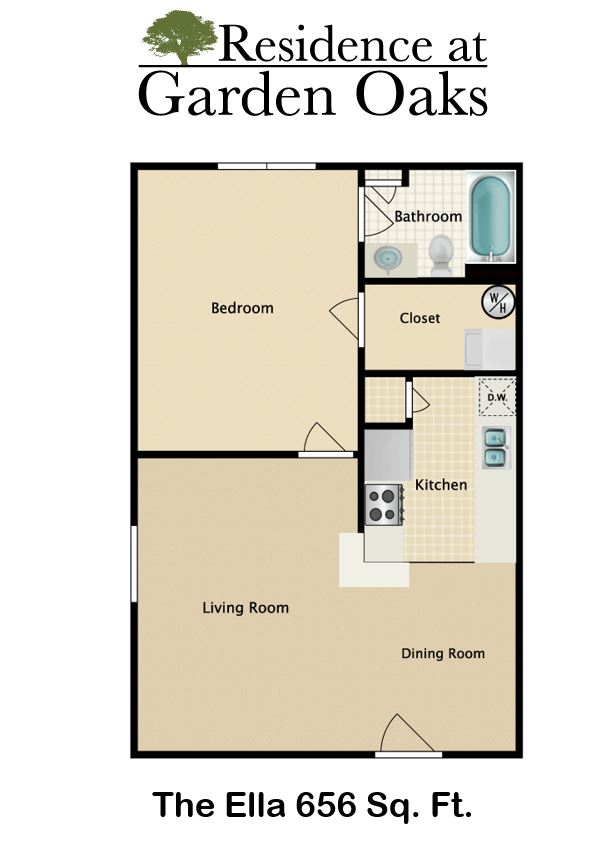 Floorplan - Residence at Garden Oaks