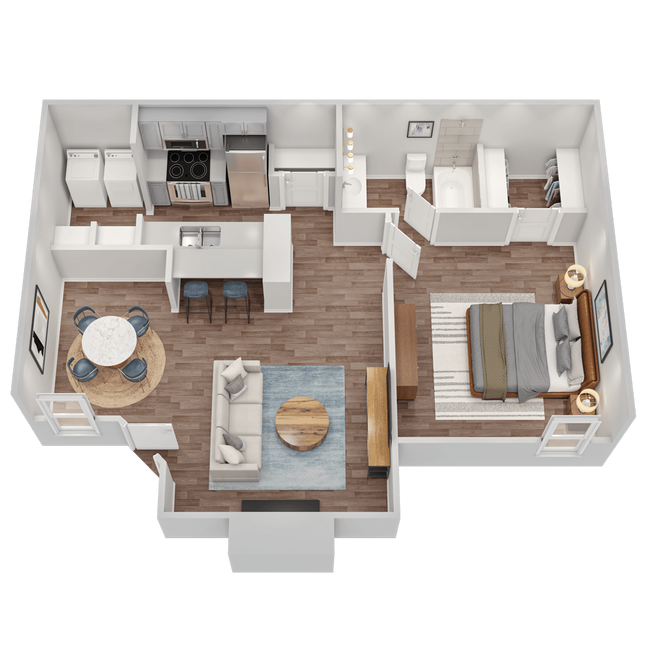 Floorplan - The Oakley Apartment Homes
