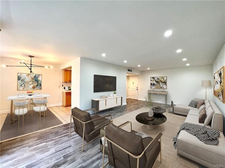 Living Room virtually staged - 4637 Willis Ave