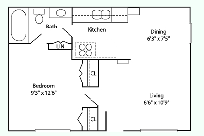 1BR/1BA - Western Hills