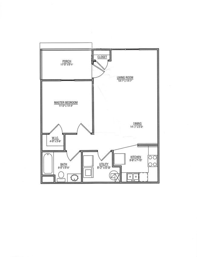 Floorplan - Twin Lakes Apartments