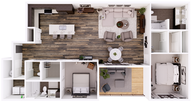 Foundry 2B Floorplan - Foundry at Jeffrey Park