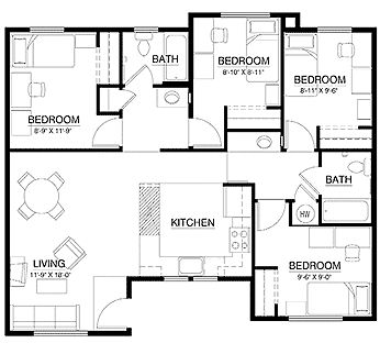 Flat - Campus Corner Apartments