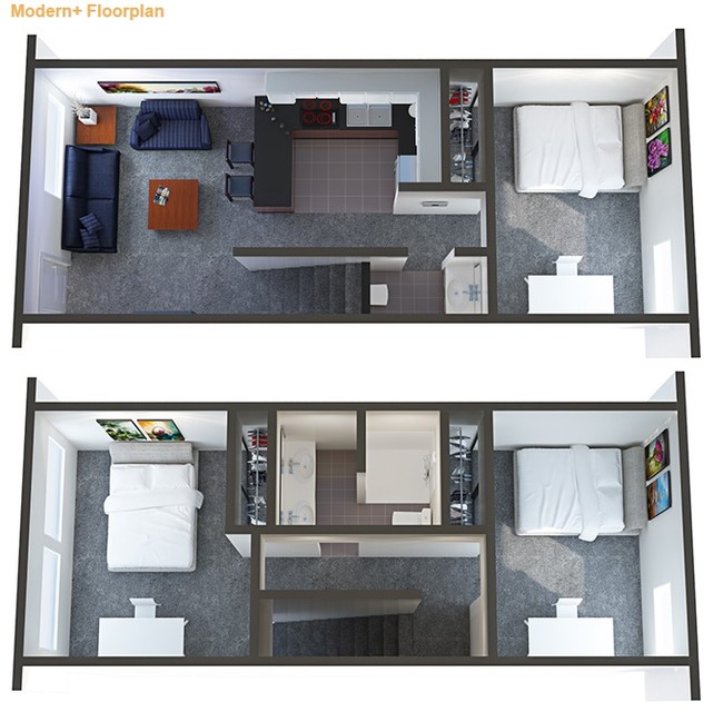 Modern+ Floorplan - Valencia Apartments