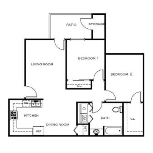 Floorplan - South Creek Apartments