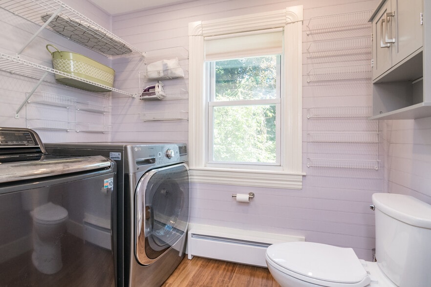 Brand New half bath w/laundry - 5 Greenwood Ct