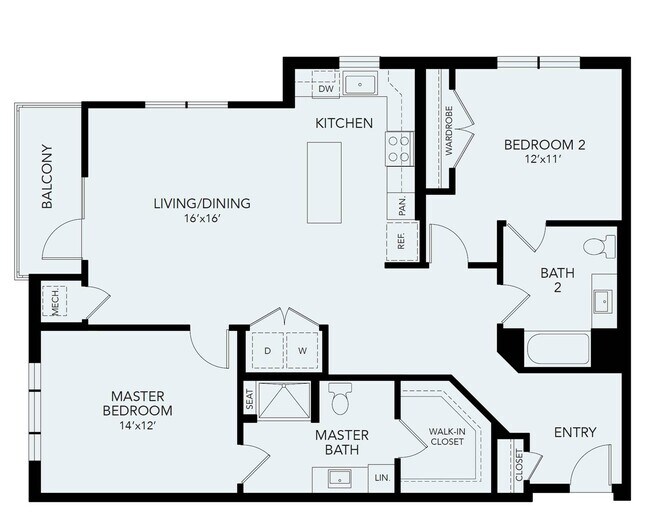 B4 ADA | 2 bed 2 bath | 1341 sq ft - Avenida Watermarq
