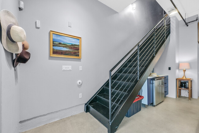 stairs to living room - 906 E Santa Ana Blvd