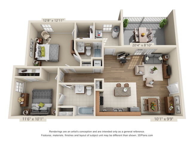 Floorplan - Town View Apartments