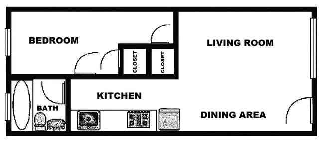 1br Floor - Vista Apartment Homes & Duplexes