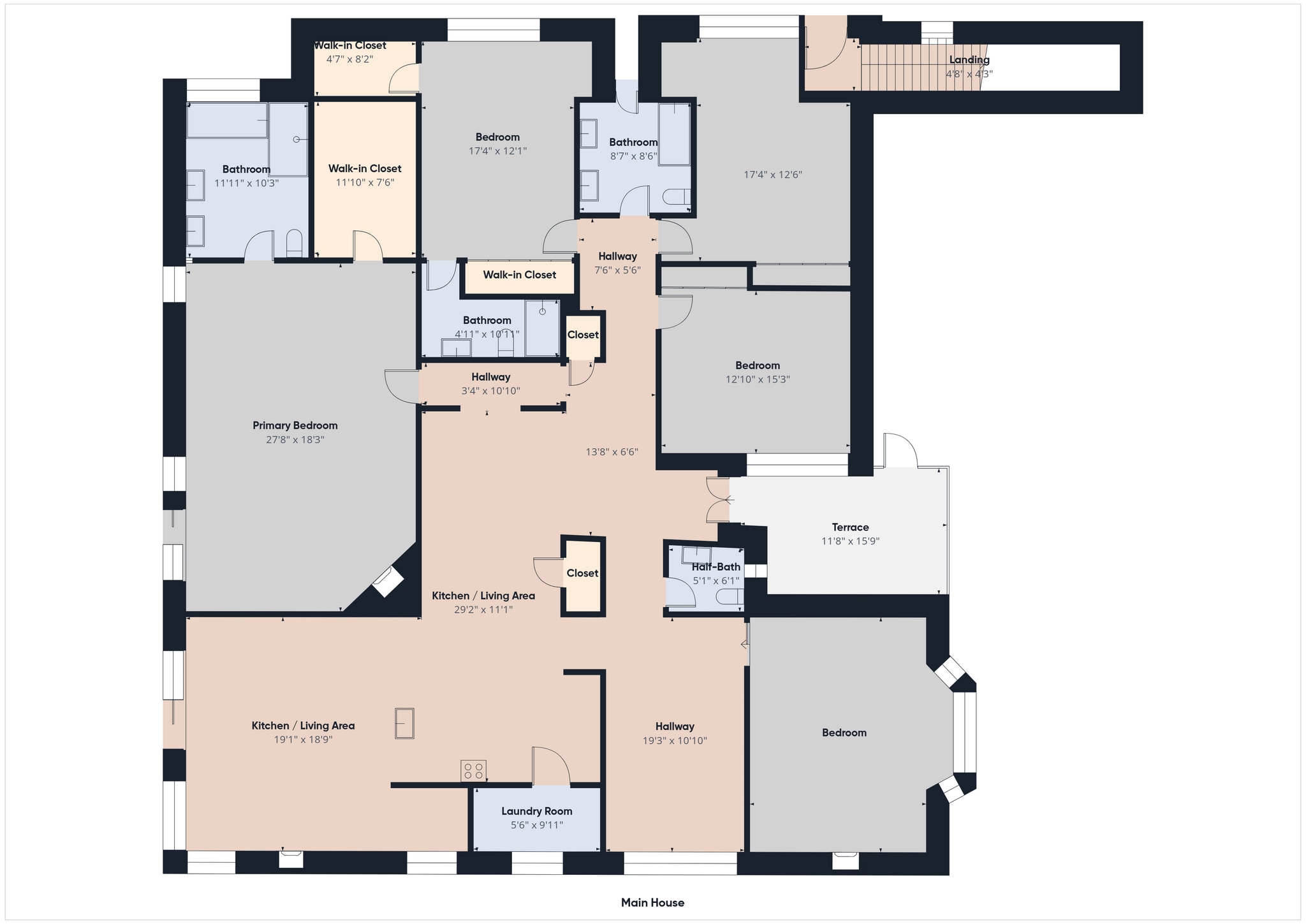Main House Floor Plan - 29650 Kimberly Dr