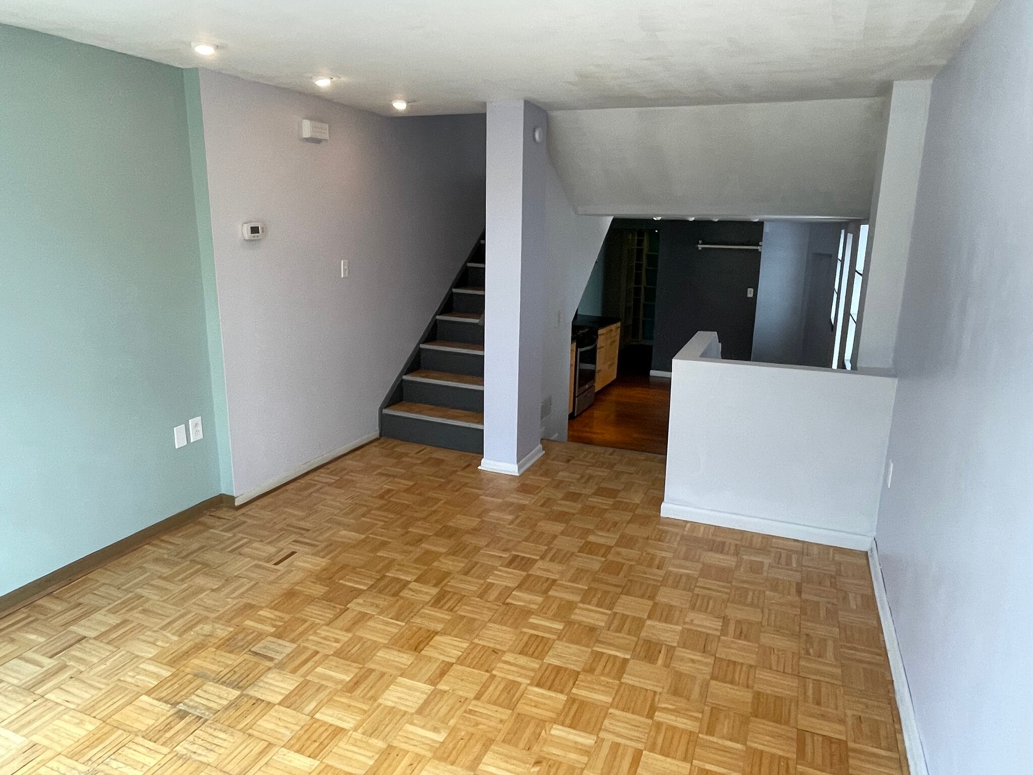 Open airy living room to kitchen - 227 Wilbert St