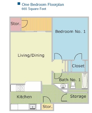 1BR/1BA - Meadow Pointe Apartments