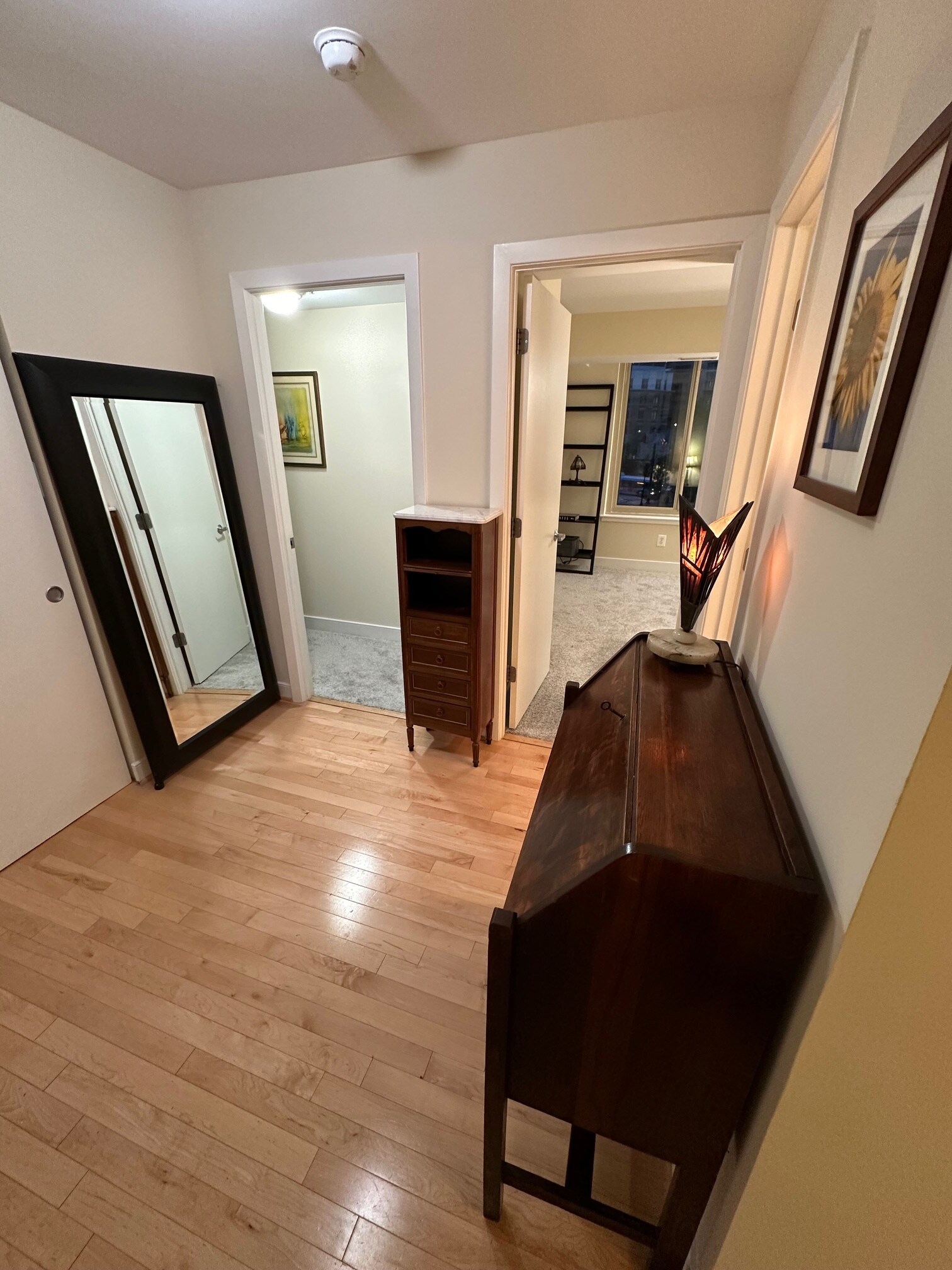 foyer and view of entrance to two bedrooms - 7500 Woodmont Ave