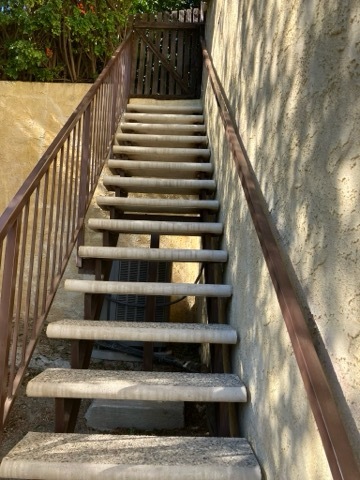 Steep stairs going down to unit - 3568 Gladiola Dr