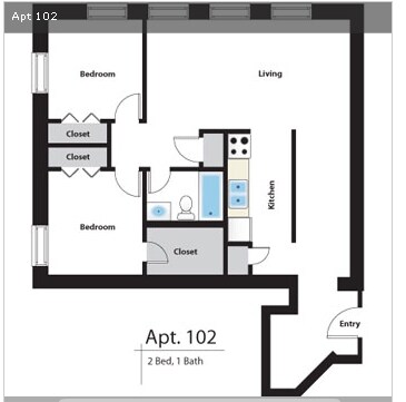 2BR/1BA - Columbian School Apartments