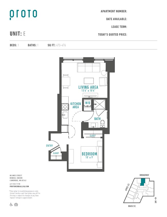 Floorplan - Proto Kendall Square