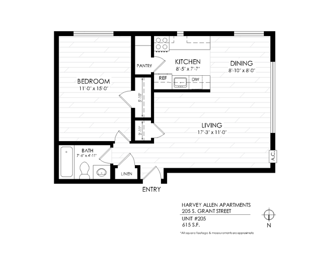 Floorplan - Harvey Allen Apartments