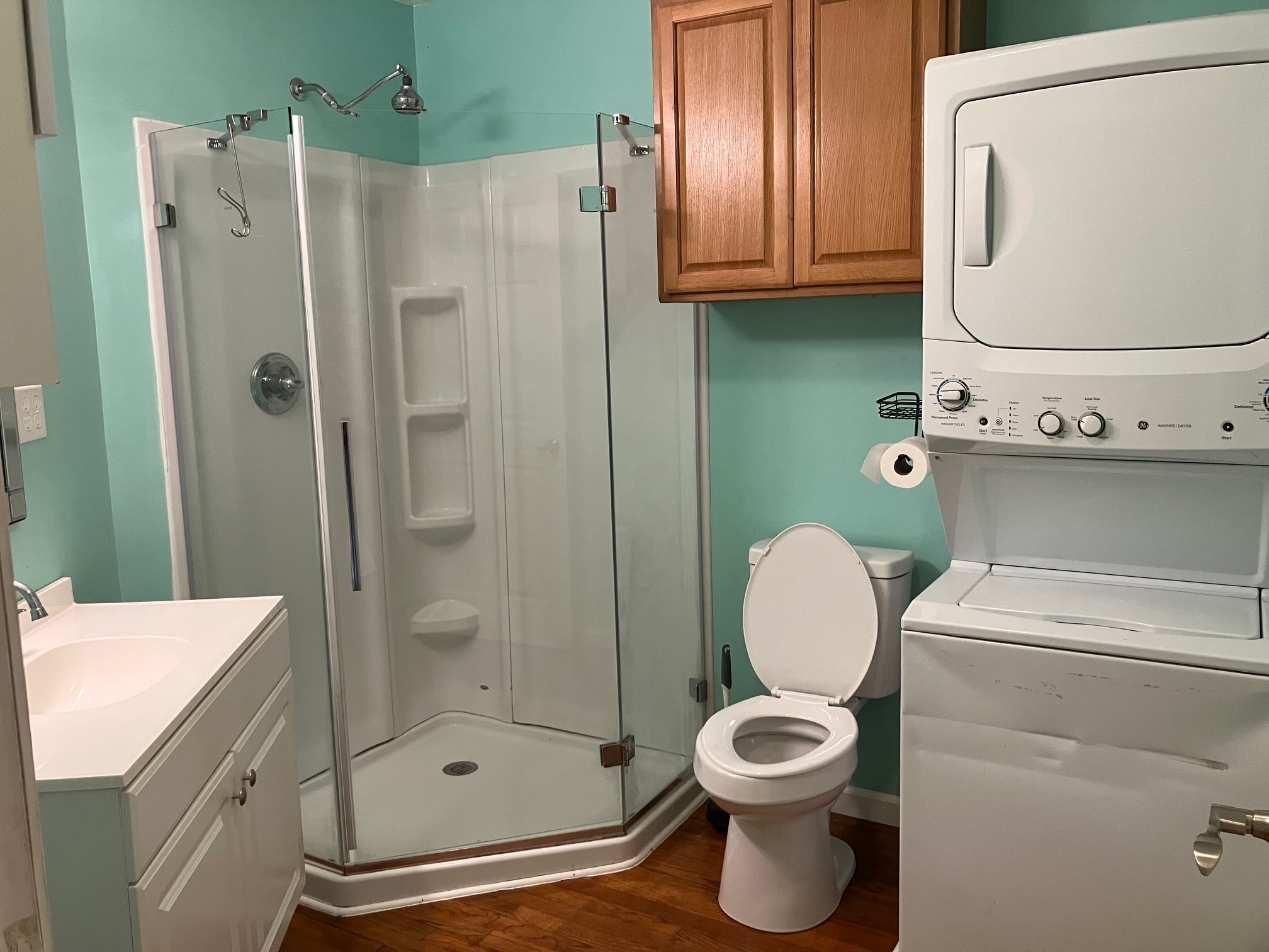 full bathroom with washer unit - 6598 Louisa Rd