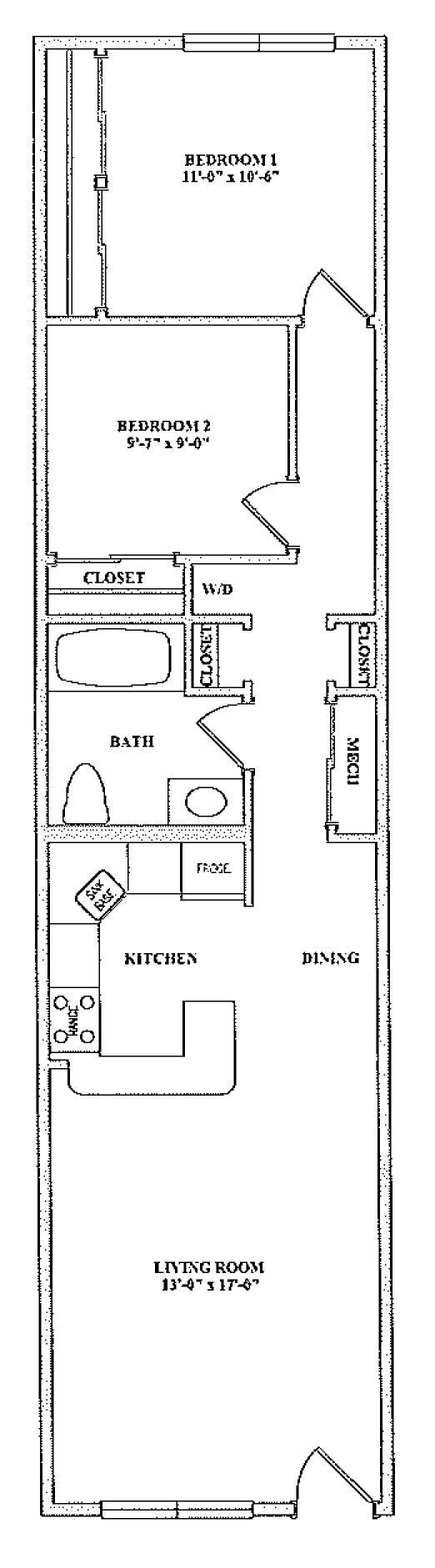Floorplan - Nob Hill Apartment Homes