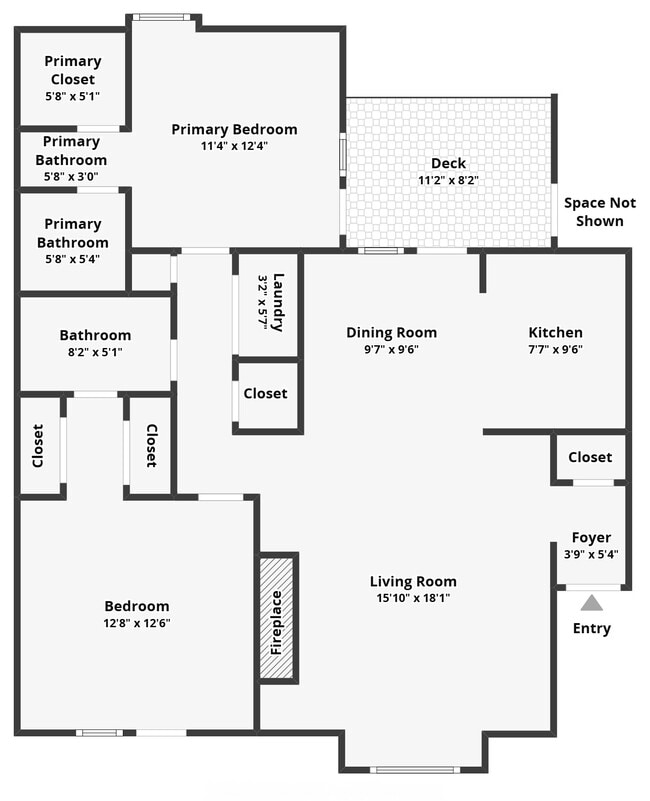 2 Bedroom 2 Bathroom Floorplan - McIver Square Apartments