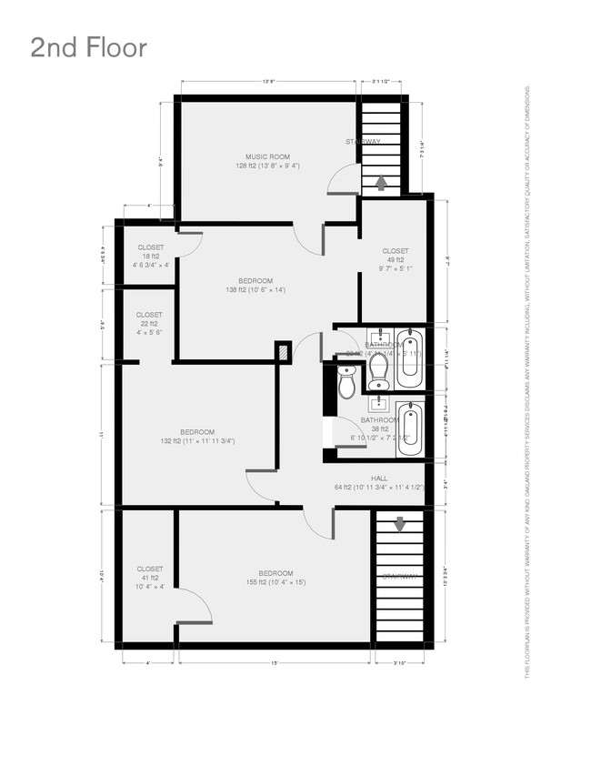 Floorplan- Second Floor - 537 W Doty St