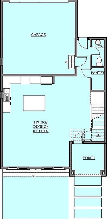 open floor plan - 1207 Tremont Ave