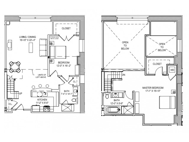 Two Bedrom/Two Bath Loft - Baker Square Condominiums