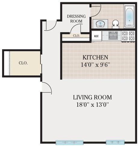 Floorplan - Bellevue Court Apartments