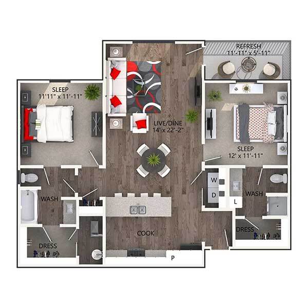 Floorplan - Reatta Ranch Apartments