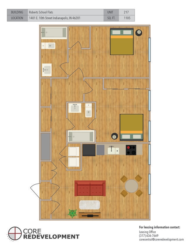 Floorplan - Roberts School Flats