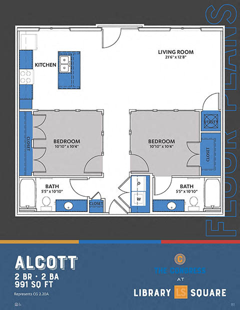 Floorplan - The Congress at Library Square