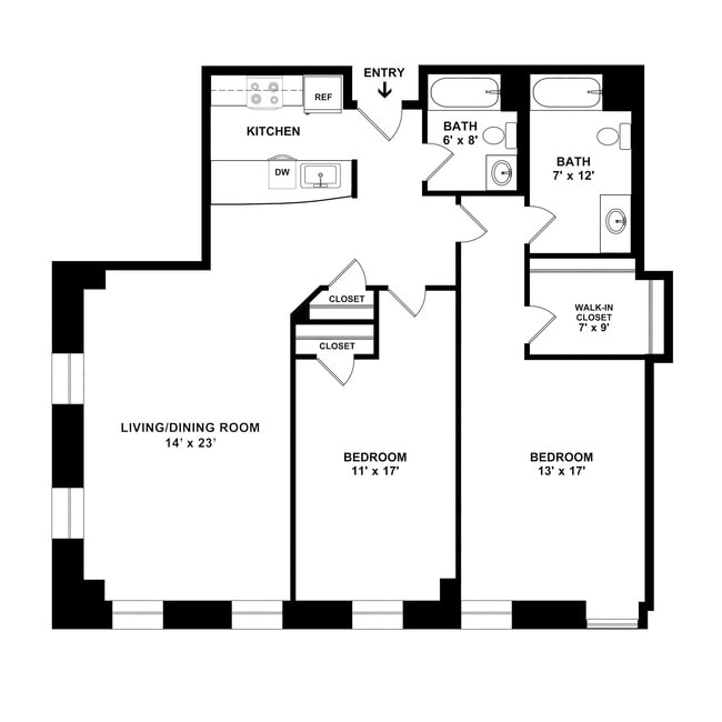 Floorplan - The Apartments at Boott Mills