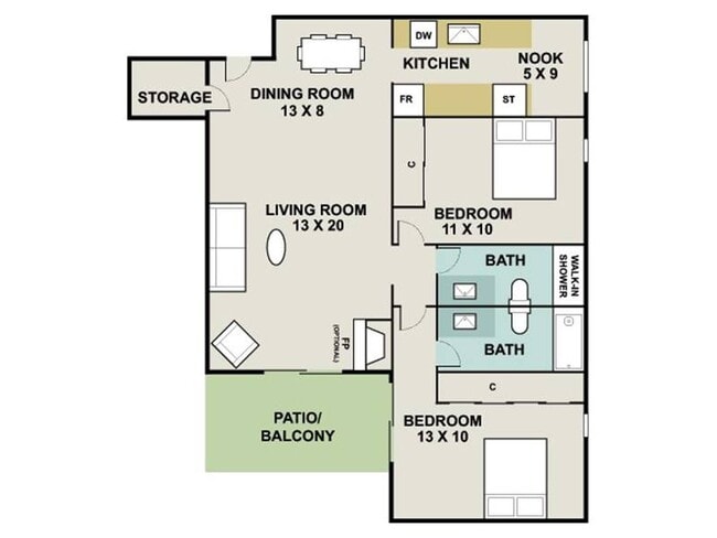 Floorplan - 3300 Tamarac Apartments