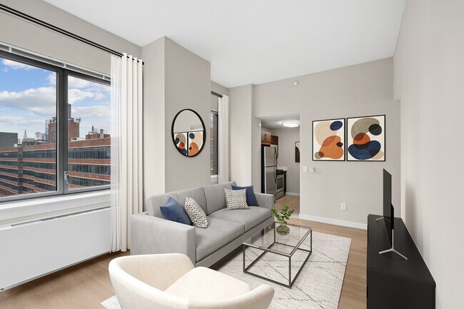 Living room with hard surface flooring - Avalon West Chelsea