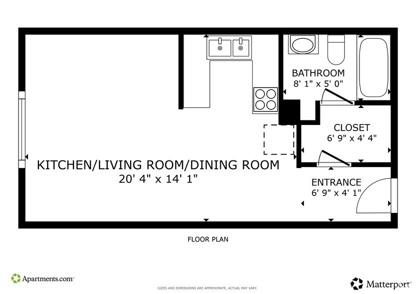 Studio A - 378SF - El Pueblo