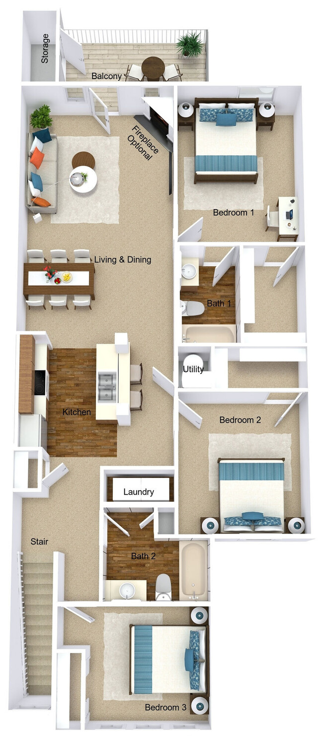 Floorplan - Lakeshore Apartments