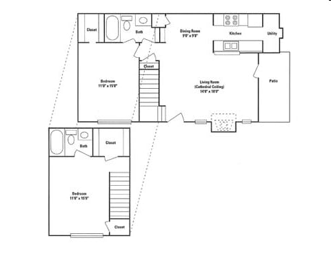 2BR/2BA - Enclave at Eagle Creek Apartments