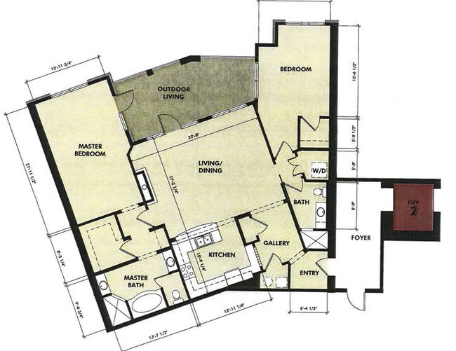 2BR/2BA - The Overlook at Westover Hills