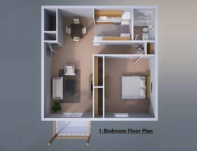 Building Photo - Fully Furnished One Bedroom Apartment on t...
