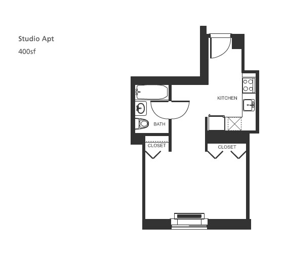 Studio - Schermerhorn Court Apartments