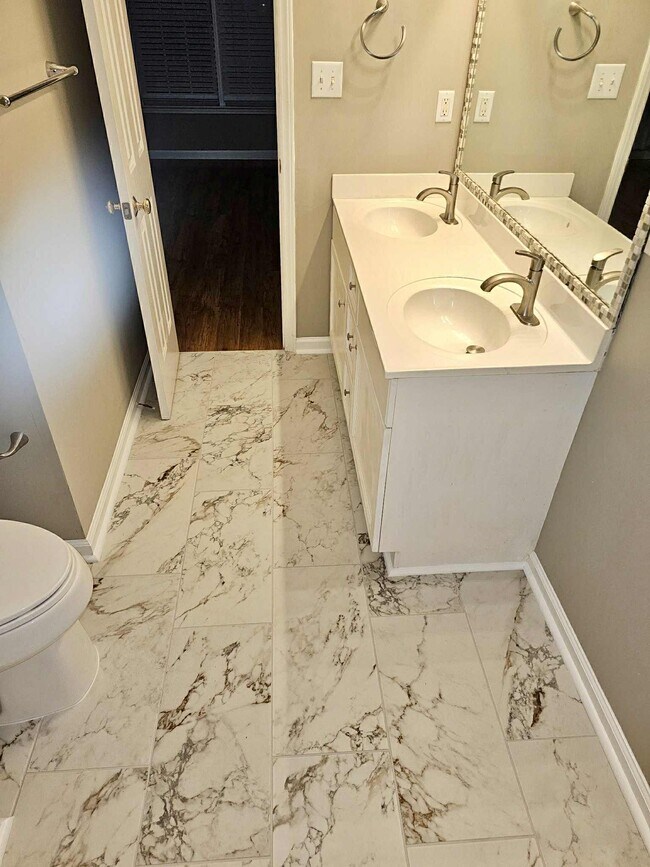 Brand new 2nd flr BA tiles - 5403 Picket Fence Ln