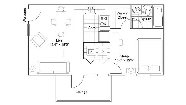 1x1-The-Flat-with-furniture - The Social SMTX®