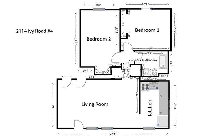 Building Photo - Student-Friendly Ivy Rd Apartment Near Foo...