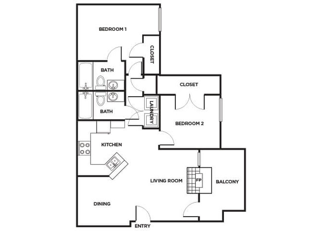 Floorplan - Cypress View Villas Apartments